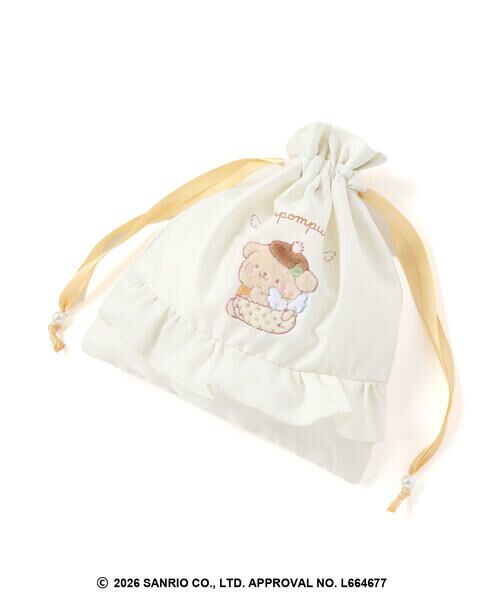 SLAP SLIP / スラップ スリップ その他小物 | 【シナモロール/ポムポムプリン×SLAPSLIP】フロントプリントフリルチェック巾着 | 詳細6