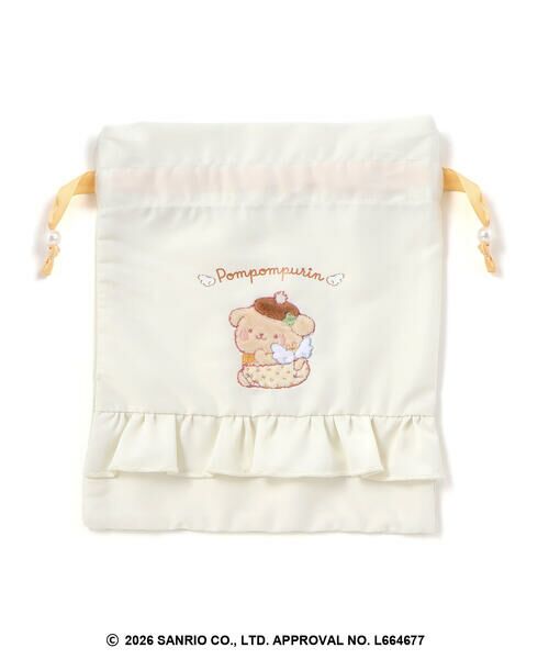 SLAP SLIP / スラップ スリップ その他小物 | 【シナモロール/ポムポムプリン×SLAPSLIP】フロントプリントフリルチェック巾着（イエロー）