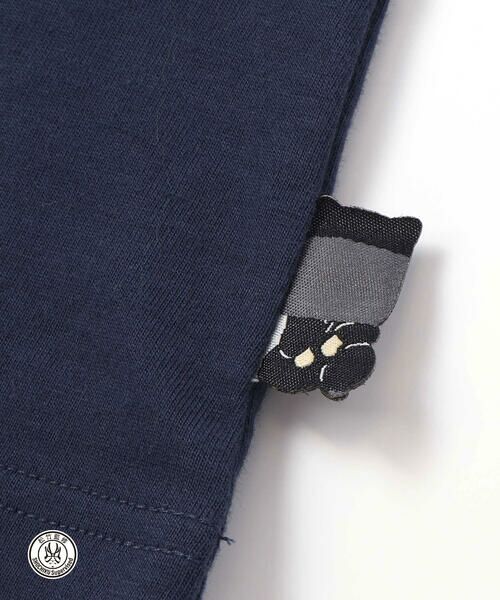 SLAP SLIP / スラップ スリップ Tシャツ | 【歌舞伎コラボ】ネコ歌舞伎切り替え7分丈天竺Ｔシャツ(80~130cm) | 詳細15