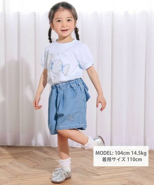 SLAP SLIP / スラップ スリップ Tシャツ | 【お揃い】モチーフパッチ刺しゅうリボンスリーブ半袖Tシャツ(80~130cm) | 詳細5