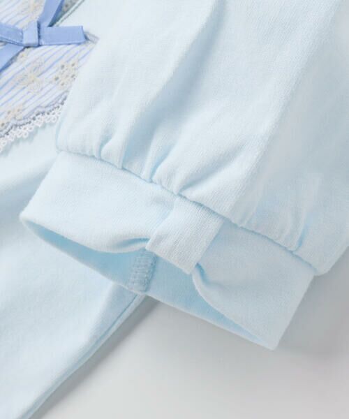 SLAP SLIP / スラップ スリップ Tシャツ | 【お揃い】モチーフパッチ刺しゅうリボンスリーブ半袖Tシャツ(80~130cm) | 詳細12