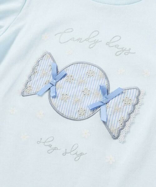 SLAP SLIP / スラップ スリップ Tシャツ | 【お揃い】モチーフパッチ刺しゅうリボンスリーブ半袖Tシャツ(80~130cm) | 詳細9