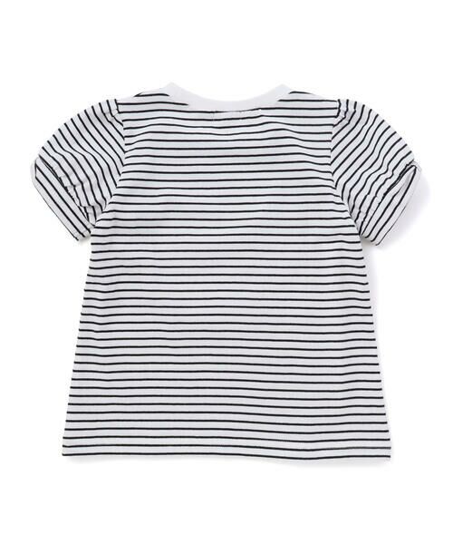 SLAP SLIP / スラップ スリップ Tシャツ | 【お揃い】モチーフパッチ刺しゅうリボンスリーブ半袖Tシャツ(80~130cm) | 詳細16