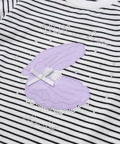 SLAP SLIP / スラップ スリップ Tシャツ | 【お揃い】モチーフパッチ刺しゅうリボンスリーブ半袖Tシャツ(80~130cm) | 詳細19