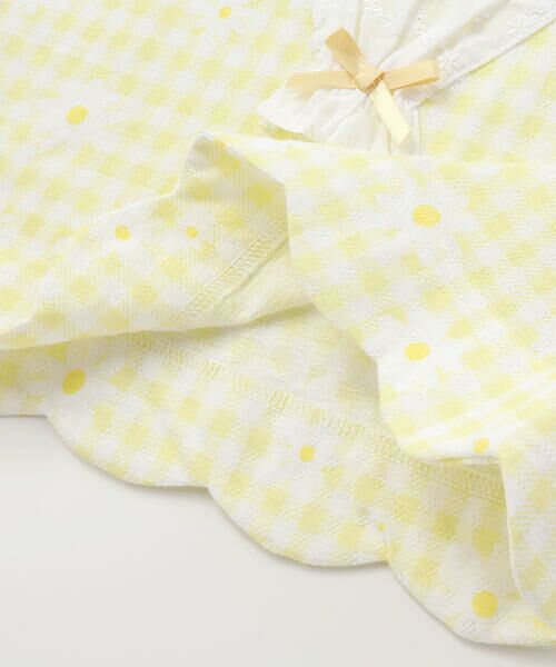 SLAP SLIP / スラップ スリップ Tシャツ | 【お揃い】花モチーフ付き裾スカラップ天竺半袖Tシャツ(80~130cm) | 詳細12