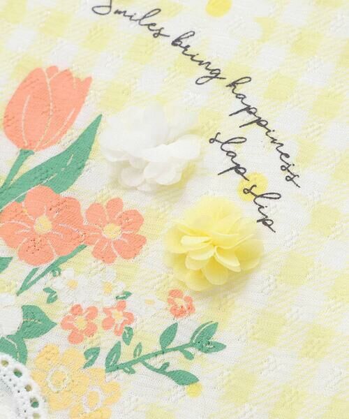 SLAP SLIP / スラップ スリップ Tシャツ | 【お揃い】花モチーフ付き裾スカラップ天竺半袖Tシャツ(80~130cm) | 詳細9