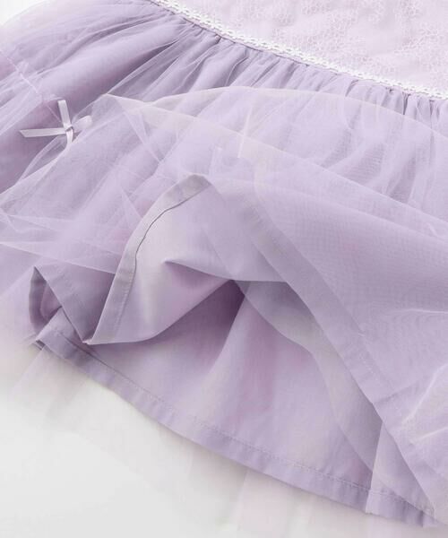 SLAP SLIP / スラップ スリップ Tシャツ | 花柄チュールドッキング天竺Ｔシャツ(80~130cm) | 詳細12