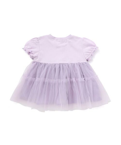 SLAP SLIP / スラップ スリップ Tシャツ | 花柄チュールドッキング天竺Ｔシャツ(80~130cm) | 詳細7