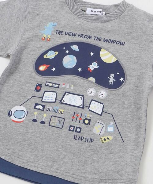 SLAP SLIP / スラップ スリップ Tシャツ | 操縦席プリント天竺Tシャツ(80~130cm) | 詳細13