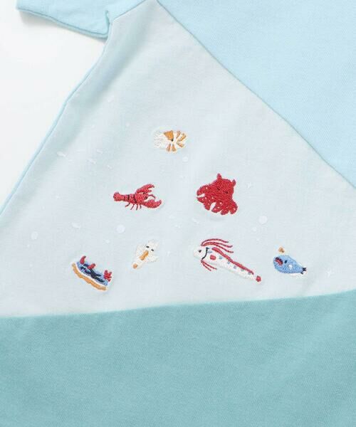 SLAP SLIP / スラップ スリップ Tシャツ | 宇宙&海モチーフ切り替え天竺Tシャツ(80~130cm) | 詳細10