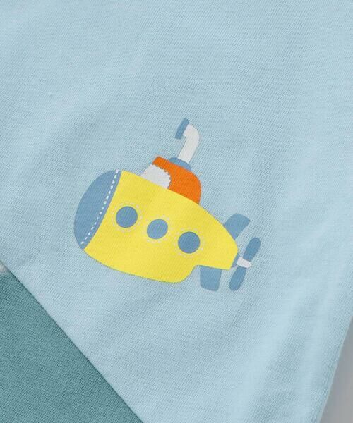 SLAP SLIP / スラップ スリップ Tシャツ | 宇宙&海モチーフ切り替え天竺Tシャツ(80~130cm) | 詳細11