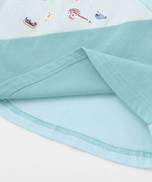 SLAP SLIP / スラップ スリップ Tシャツ | 宇宙&海モチーフ切り替え天竺Tシャツ(80~130cm) | 詳細12