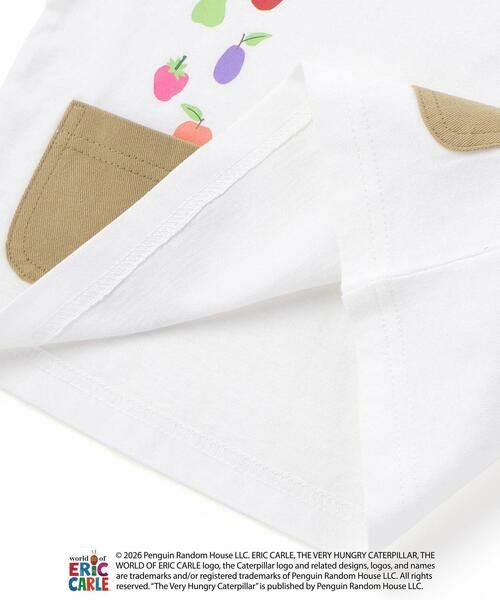 SLAP SLIP / スラップ スリップ Tシャツ | 【絵本コラボ-はらぺこあおむし-】無地&ボーダー柄半袖Tシャツ(80~120cm) | 詳細9