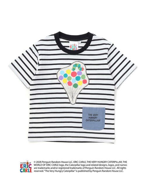 SLAP SLIP / スラップ スリップ Tシャツ | 【絵本コラボ-はらぺこあおむし-】無地&ボーダー柄半袖Tシャツ(80~120cm) | 詳細13