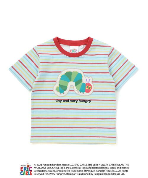 SLAP SLIP / スラップ スリップ Tシャツ | 【絵本コラボ-はらぺこあおむし-】無地&ボーダー柄半袖Tシャツ(80~120cm) | 詳細19