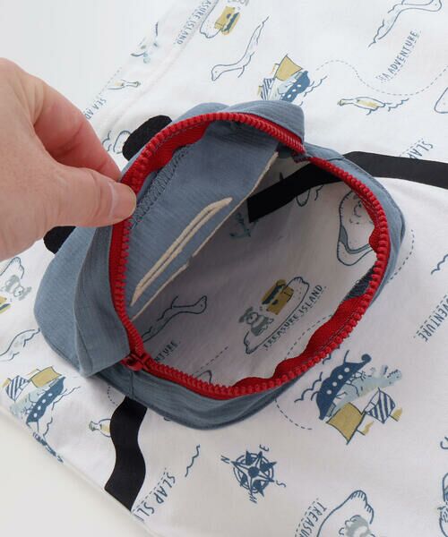 SLAP SLIP / スラップ スリップ Tシャツ | 【お揃い】恐竜総柄ポシェット付き天竺Tシャツ(80~130cm) | 詳細6