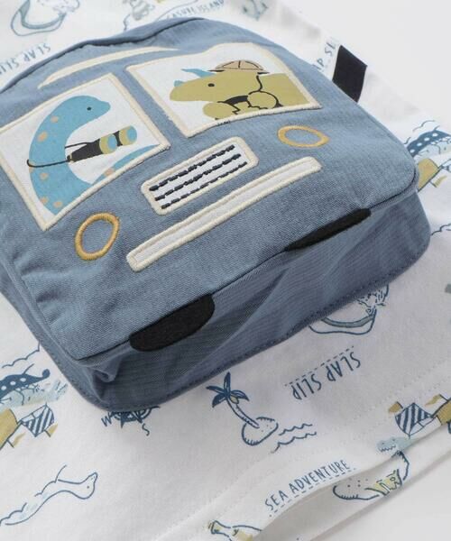 SLAP SLIP / スラップ スリップ Tシャツ | 【お揃い】恐竜総柄ポシェット付き天竺Tシャツ(80~130cm) | 詳細7