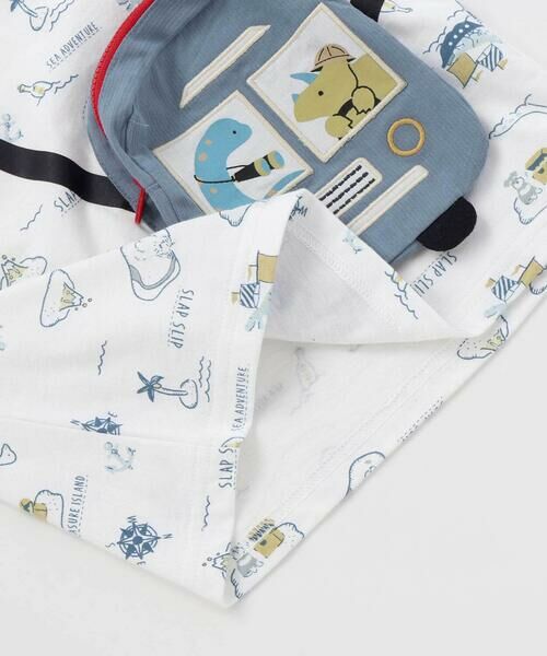 SLAP SLIP / スラップ スリップ Tシャツ | 【お揃い】恐竜総柄ポシェット付き天竺Tシャツ(80~130cm) | 詳細8