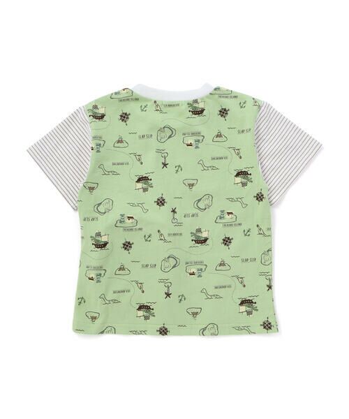 SLAP SLIP / スラップ スリップ Tシャツ | 【お揃い】恐竜総柄ポシェット付き天竺Tシャツ(80~130cm) | 詳細14