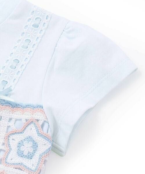 SLAP SLIP / スラップ スリップ ミニ丈・ひざ丈ワンピース | 【お揃い】かぎ編み風レースビスチェドッキング天竺ワンピース(80~130cm) | 詳細3