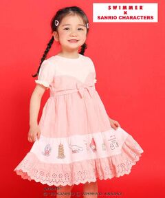 SLAP SLIP / スラップ スリップ ミニ丈・ひざ丈ワンピース | 【SWIMMERｘサンリオキャラクターズｘSLAPSLIP】フレアスカートレース付きワンピース(80~130cm)