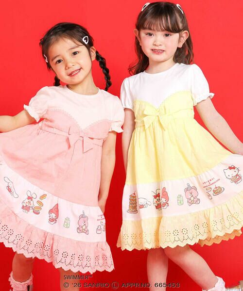 SLAP SLIP / スラップ スリップ ミニ丈・ひざ丈ワンピース | 【SWIMMERｘサンリオキャラクターズｘSLAPSLIP】フレアスカートレース付きワンピース(80~130cm) | 詳細3