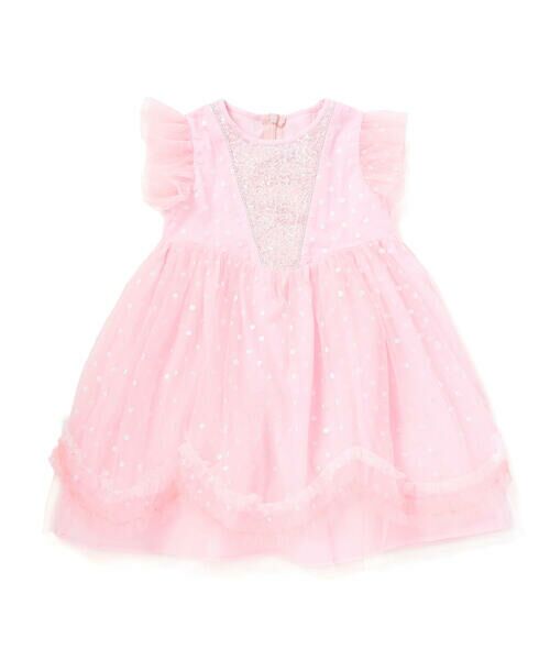 SLAP SLIP / スラップ スリップ ミニ丈・ひざ丈ワンピース | 【スラプリ】ラメドット柄チュールワンピース(90~130cm) | 詳細4