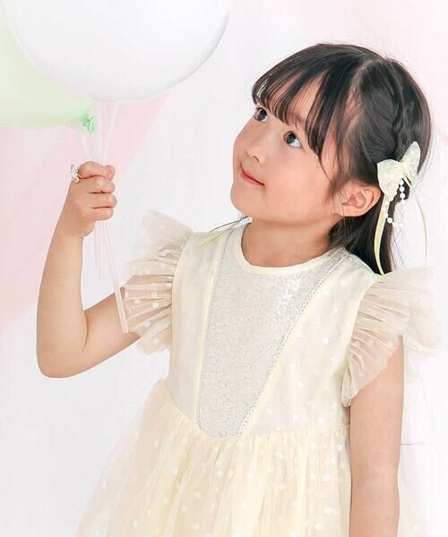 SLAP SLIP / スラップ スリップ ミニ丈・ひざ丈ワンピース | 【スラプリ】ラメドット柄チュールワンピース(90~130cm) | 詳細13