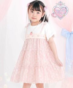 SLAP SLIP / スラップ スリップ ミニ丈・ひざ丈ワンピース | 【スラプリ】花柄シフォンレースリボンワンピース(80~130cm)