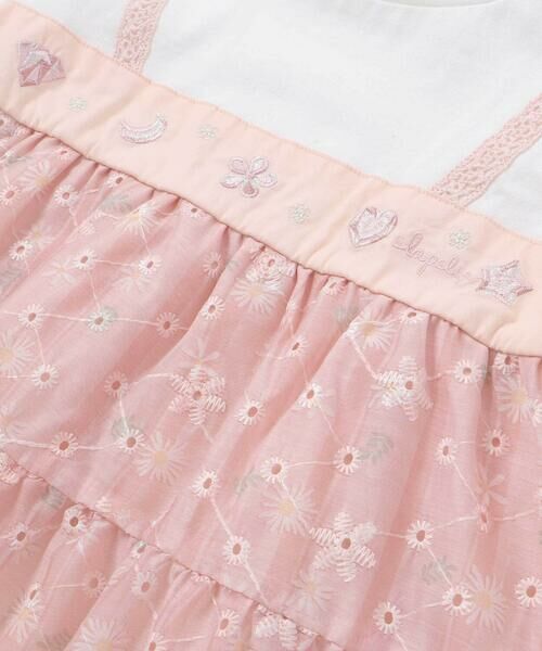 SLAP SLIP / スラップ スリップ ミニ丈・ひざ丈ワンピース | 【スラプリ】花柄シフォンレースリボンワンピース(80~130cm) | 詳細5