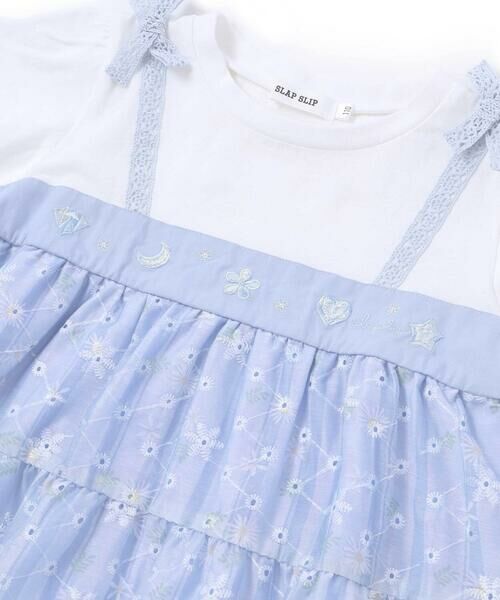 SLAP SLIP / スラップ スリップ ミニ丈・ひざ丈ワンピース | 【スラプリ】花柄シフォンレースリボンワンピース(80~130cm) | 詳細14