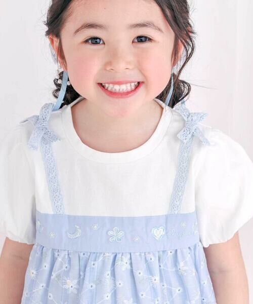 SLAP SLIP / スラップ スリップ ミニ丈・ひざ丈ワンピース | 【スラプリ】花柄シフォンレースリボンワンピース(80~130cm) | 詳細8