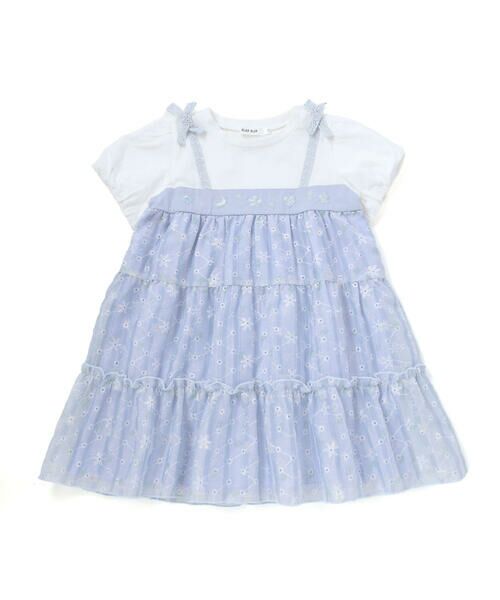 SLAP SLIP / スラップ スリップ ミニ丈・ひざ丈ワンピース | 【スラプリ】花柄シフォンレースリボンワンピース(80~130cm) | 詳細9