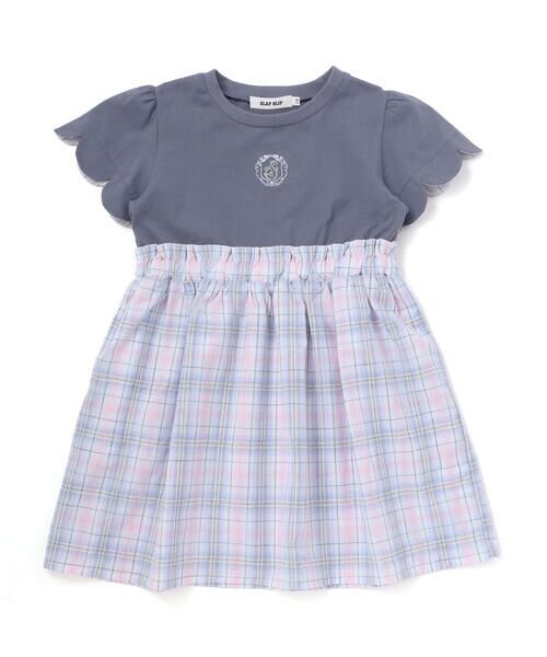 SLAP SLIP / スラップ スリップ ミニ丈・ひざ丈ワンピース | 【お揃い】マドラスチェック刺しゅう入りワンピース(80~130cm) | 詳細3