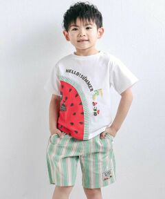 SLAP SLIP / スラップ スリップ その他トップス | フルーツ昆虫プリント半袖Tシャツ+パンツセットアップ(80~130cm)