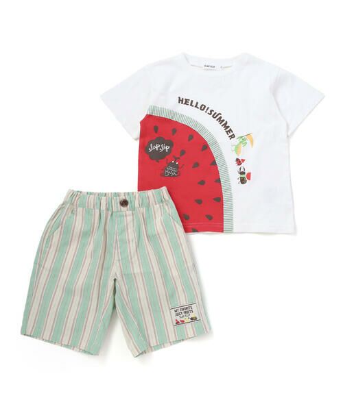 SLAP SLIP / スラップ スリップ その他トップス | フルーツ昆虫プリント半袖Tシャツ+パンツセットアップ(80~130cm) | 詳細5