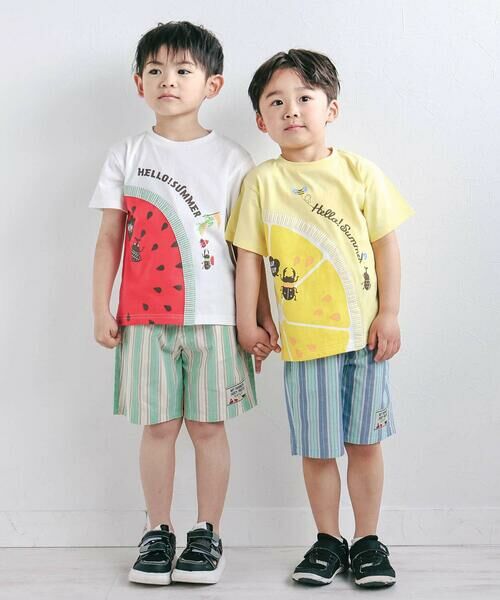 SLAP SLIP / スラップ スリップ その他トップス | フルーツ昆虫プリント半袖Tシャツ+パンツセットアップ(80~130cm) | 詳細3