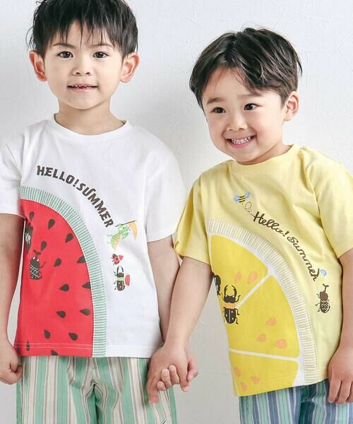 SLAP SLIP / スラップ スリップ その他トップス | フルーツ昆虫プリント半袖Tシャツ+パンツセットアップ(80~130cm) | 詳細4