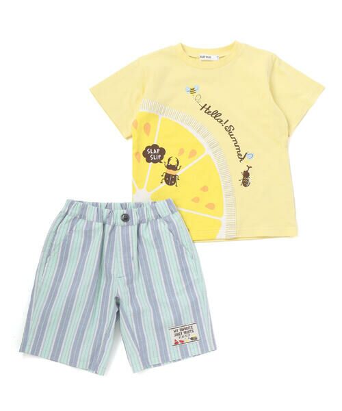 SLAP SLIP / スラップ スリップ その他トップス | フルーツ昆虫プリント半袖Tシャツ+パンツセットアップ(80~130cm) | 詳細10