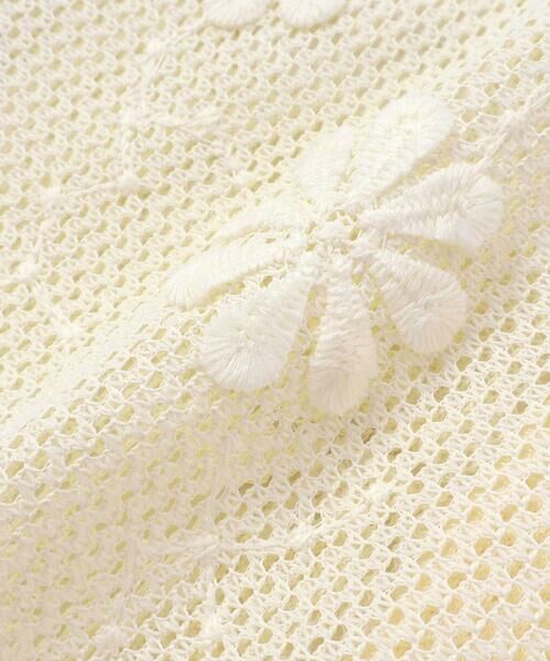 SLAP SLIP / スラップ スリップ カーディガン・ボレロ | 花モチーフニットレース5分丈カーディガン(90~130cm) | 詳細14