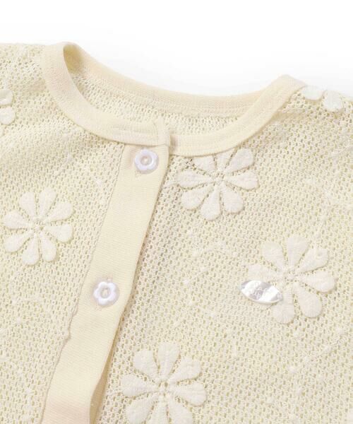 SLAP SLIP / スラップ スリップ カーディガン・ボレロ | 花モチーフニットレース5分丈カーディガン(90~130cm) | 詳細9