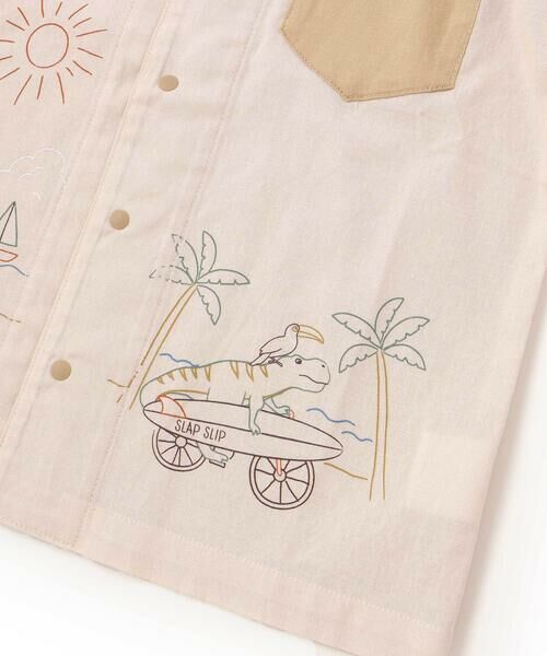 SLAP SLIP / スラップ スリップ Tシャツ | 【接触冷感/お揃い】海の生き物恐竜果物総柄切り替え半袖シャツ(80~130cm) | 詳細8