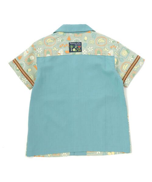 SLAP SLIP / スラップ スリップ Tシャツ | 【接触冷感/お揃い】海の生き物恐竜果物総柄切り替え半袖シャツ(80~130cm) | 詳細16