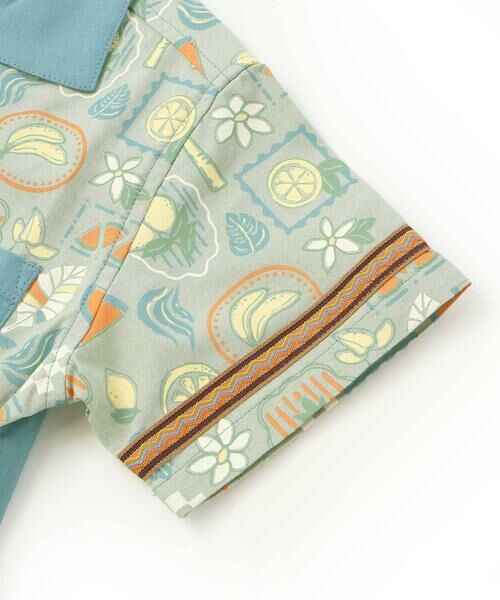 SLAP SLIP / スラップ スリップ Tシャツ | 【接触冷感/お揃い】海の生き物恐竜果物総柄切り替え半袖シャツ(80~130cm) | 詳細19