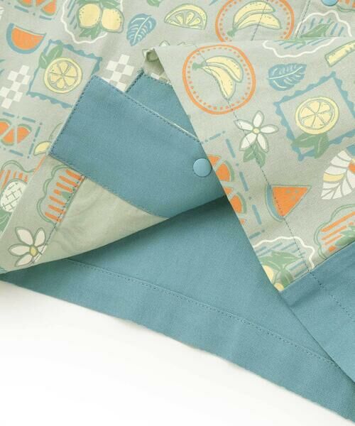 SLAP SLIP / スラップ スリップ Tシャツ | 【接触冷感/お揃い】海の生き物恐竜果物総柄切り替え半袖シャツ(80~130cm) | 詳細23