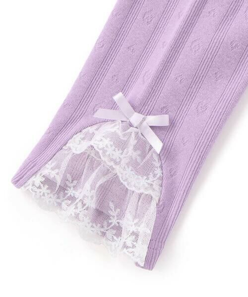 SLAP SLIP / スラップ スリップ レギンス・スパッツ | 裾チュールレース7分丈レギンス(80~120cm) | 詳細10