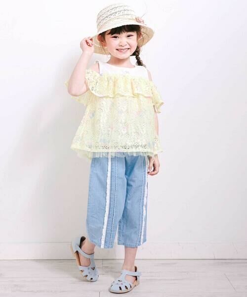 SLAP SLIP / スラップ スリップ ショート・ハーフ・半端丈パンツ | ウエストリボン付き7分丈リラックスパンツ(90~130cm) | 詳細2