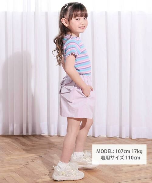 SLAP SLIP / スラップ スリップ ショート・ハーフ・半端丈パンツ | デニム&ツイルバックフリルリボンショートパンツ(90~130cm) | 詳細7