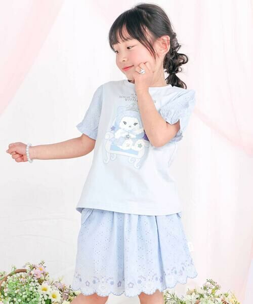 SLAP SLIP / スラップ スリップ ショート・ハーフ・半端丈パンツ | 【スラプリ】スカラップレースビジュー付きスカパン(90~130cm) | 詳細11