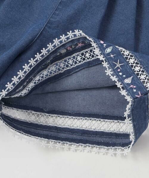 SLAP SLIP / スラップ スリップ ショート・ハーフ・半端丈パンツ | 裾レース刺しゅう入りデニムショートパンツ(90~130cm) | 詳細9